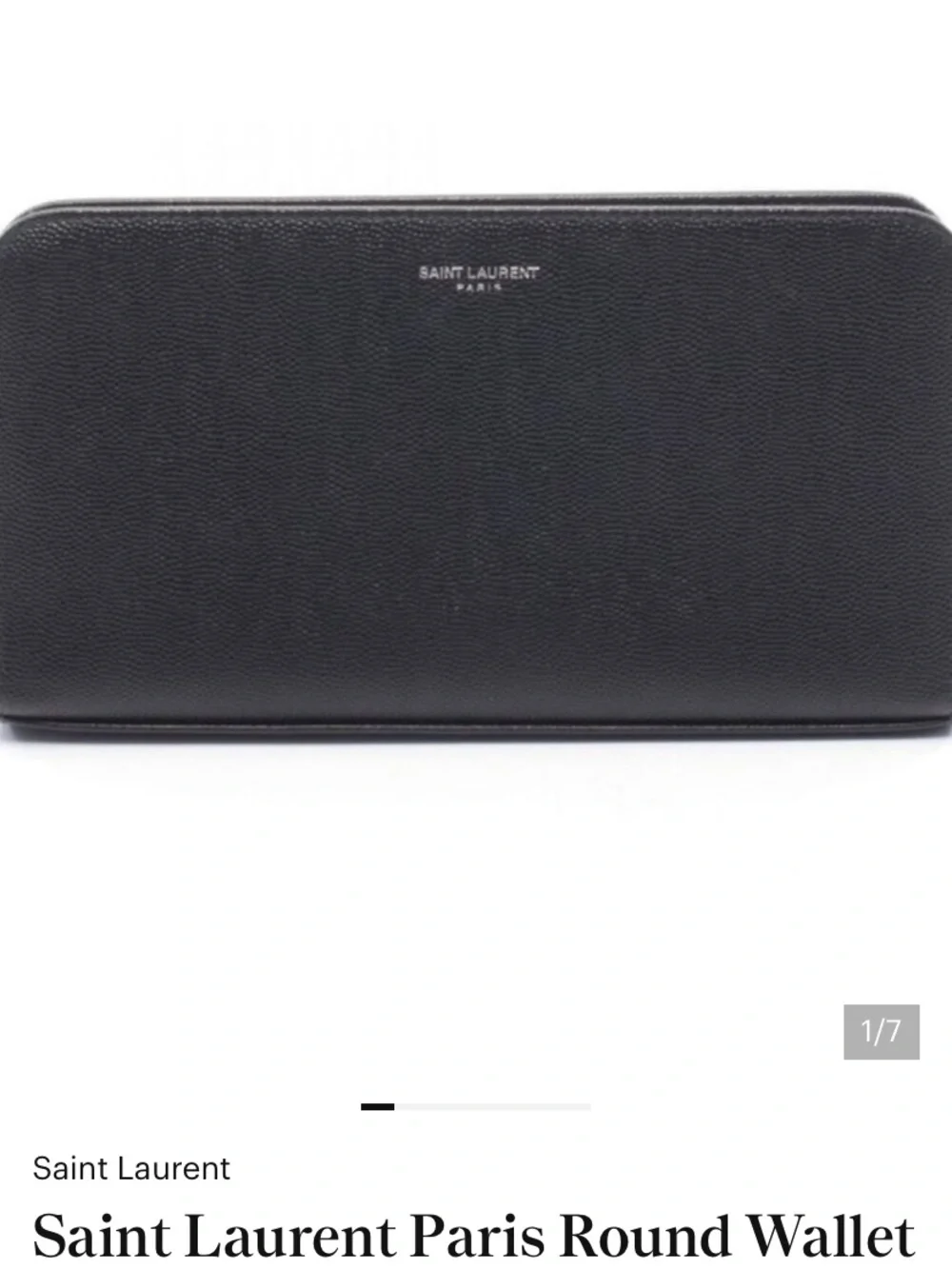 Saint Laurent Paris Black Leather unisex wallet - Picture 10 of 13